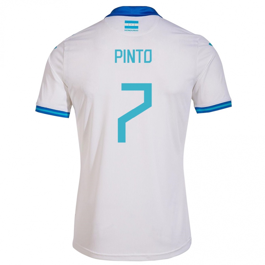 Niño Fútbol Camiseta Honduras José Pinto #7 Blanco 1ª Equipación 24-26 Argentina