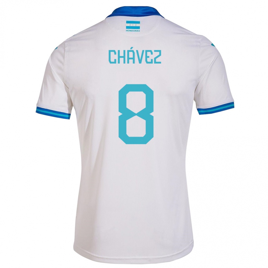 Niño Fútbol Camiseta Honduras Gerson Chávez #8 Blanco 1ª Equipación 24-26 Argentina