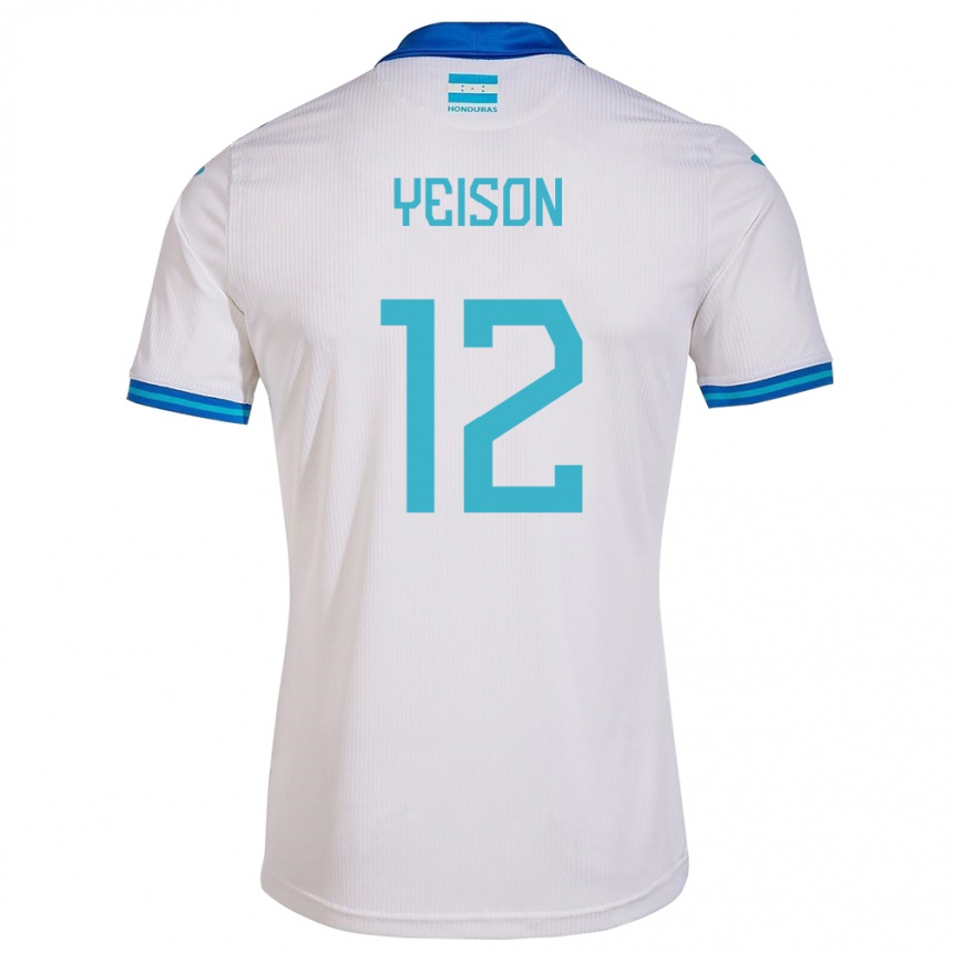 Niño Fútbol Camiseta Honduras Yeison Mejía #12 Blanco 1ª Equipación 24-26 Argentina