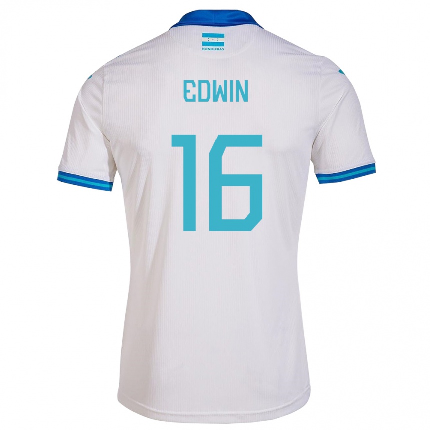 Niño Fútbol Camiseta Honduras Edwin Rodríguez #16 Blanco 1ª Equipación 24-26 Argentina