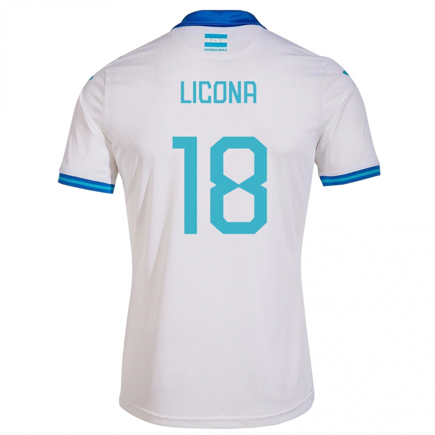 Niño Fútbol Camiseta Honduras Marlon Licona #18 Blanco 1ª Equipación 24-26 Argentina