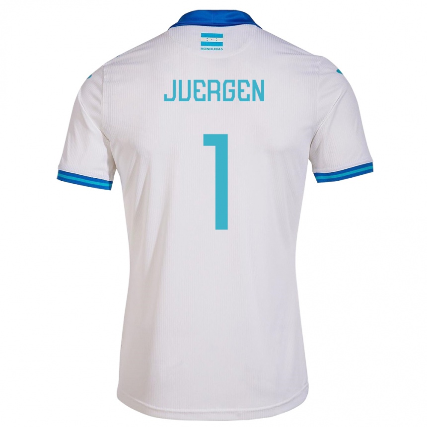 Niño Fútbol Camiseta Honduras Juergen García #1 Blanco 1ª Equipación 24-26 Argentina