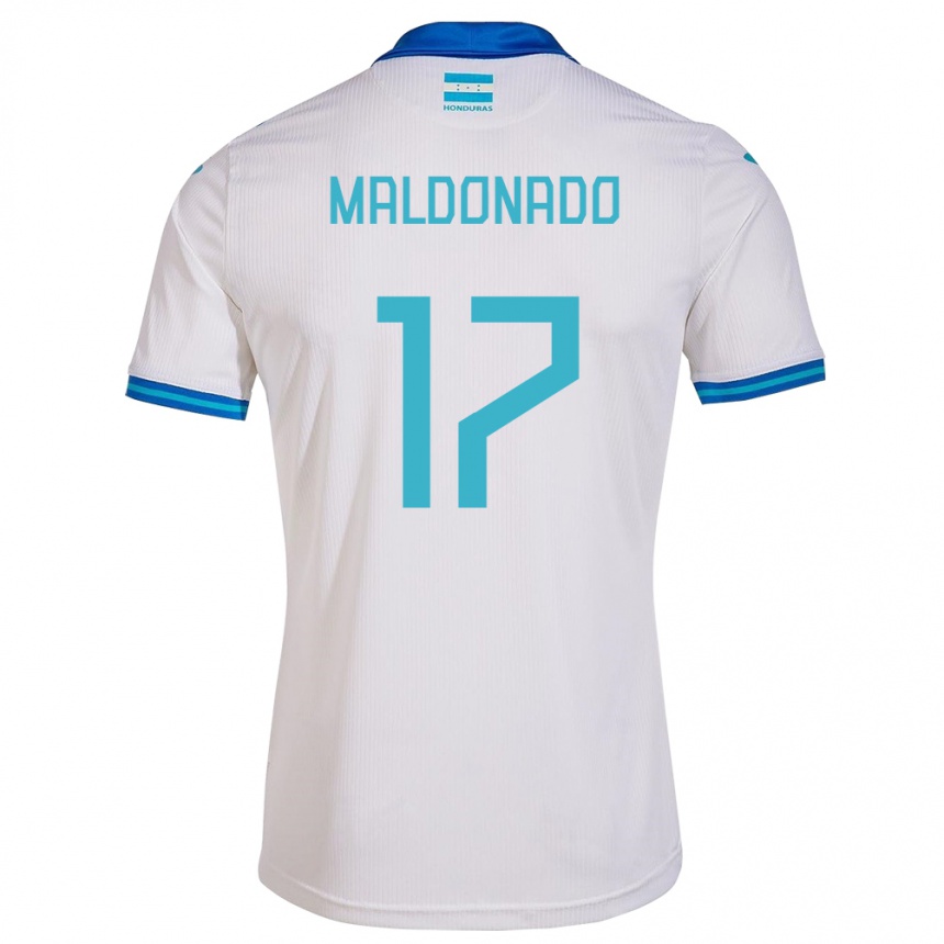 Niño Fútbol Camiseta Honduras Axel Maldonado #17 Blanco 1ª Equipación 24-26 Argentina