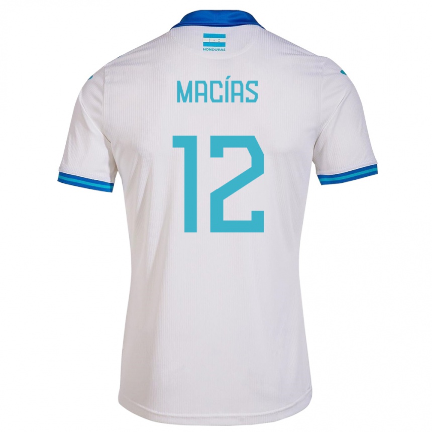 Niño Fútbol Camiseta Honduras Owen Macías #12 Blanco 1ª Equipación 24-26 Argentina