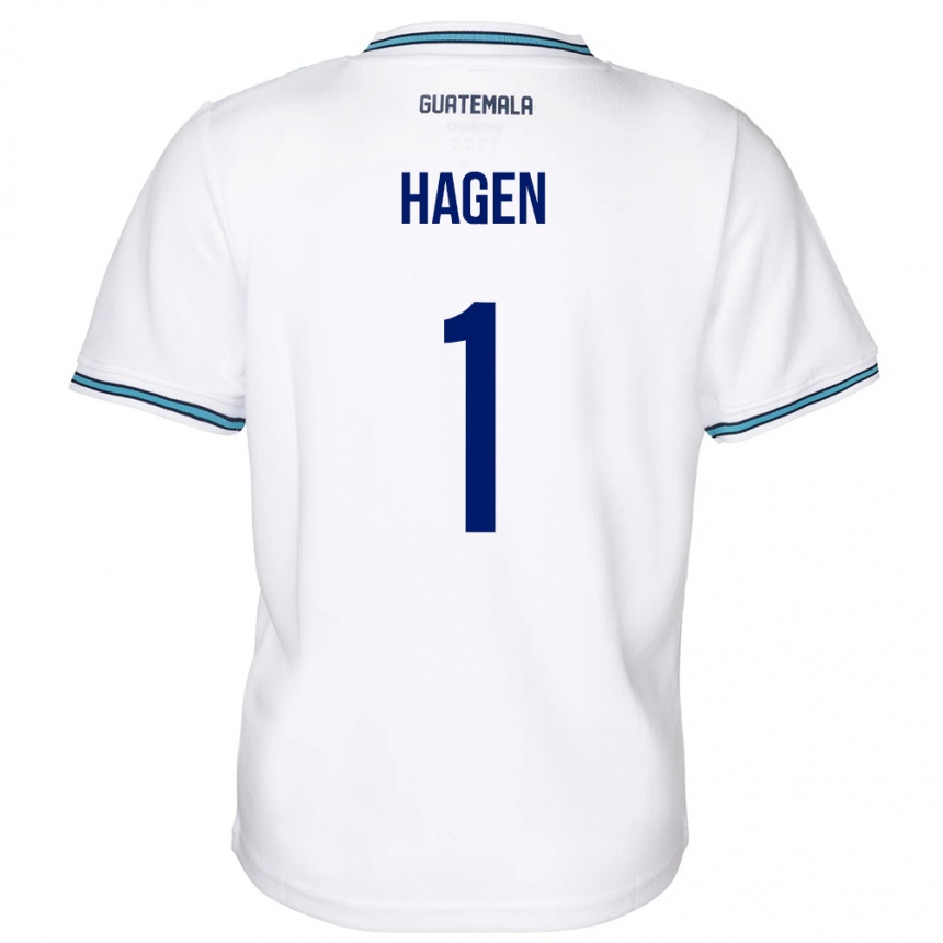 Niño Fútbol Camiseta Guatemala Nicholas Hagen #1 Blanco 1ª Equipación 24-26 Argentina