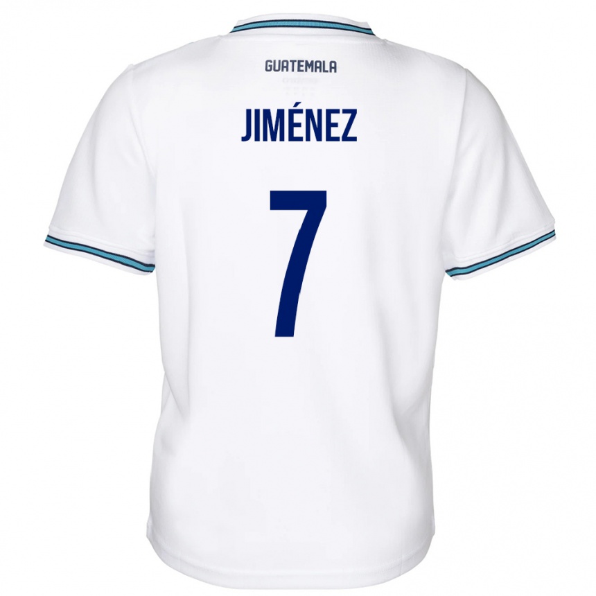 Niño Fútbol Camiseta Guatemala Cristian Jiménez #7 Blanco 1ª Equipación 24-26 Argentina