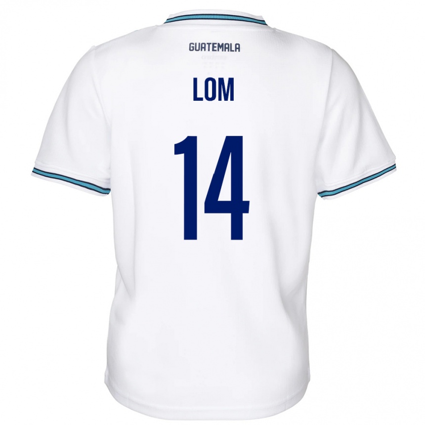 Niño Fútbol Camiseta Guatemala Darwin Lom #14 Blanco 1ª Equipación 24-26 Argentina