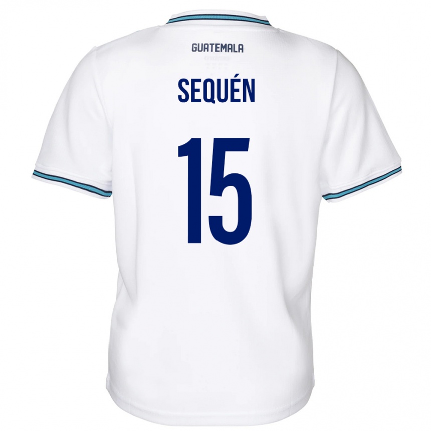 Niño Fútbol Camiseta Guatemala Marlon Sequén #15 Blanco 1ª Equipación 24-26 Argentina