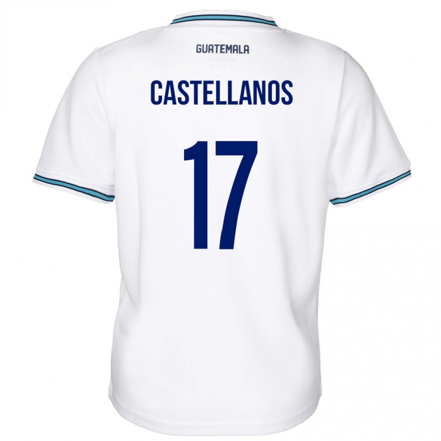 Niño Fútbol Camiseta Guatemala Óscar Castellanos #17 Blanco 1ª Equipación 24-26 Argentina