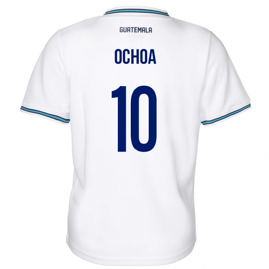 Niño Fútbol Camiseta Guatemala José Ochoa #10 Blanco 1ª Equipación 24-26 Argentina