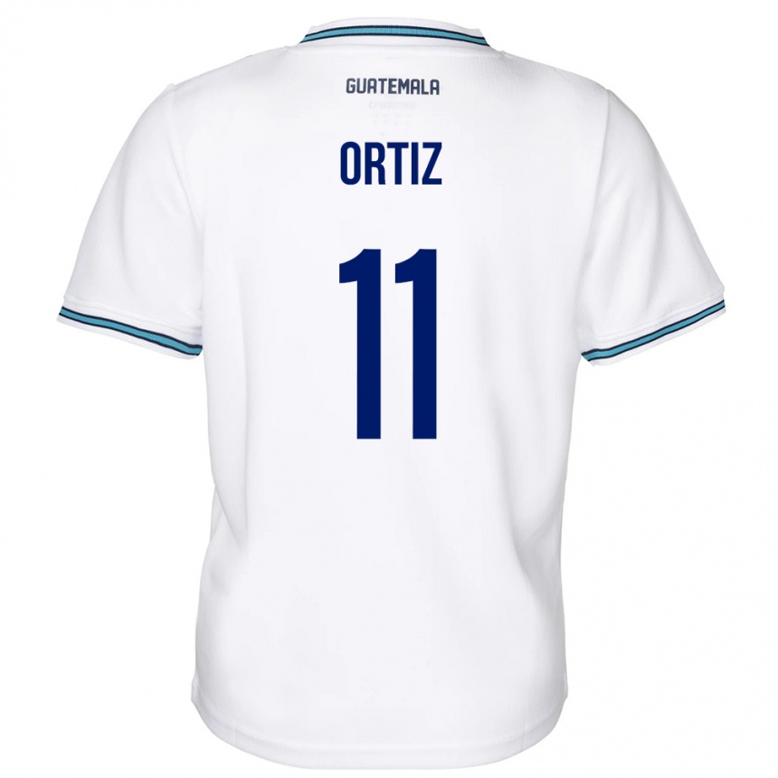 Niño Fútbol Camiseta Guatemala Andersson Ortiz #11 Blanco 1ª Equipación 24-26 Argentina