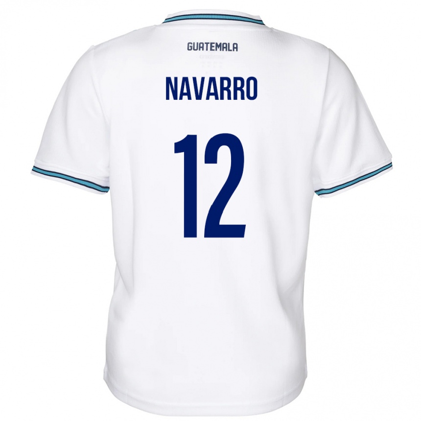 Niño Fútbol Camiseta Guatemala Kenderson Navarro #12 Blanco 1ª Equipación 24-26 Argentina