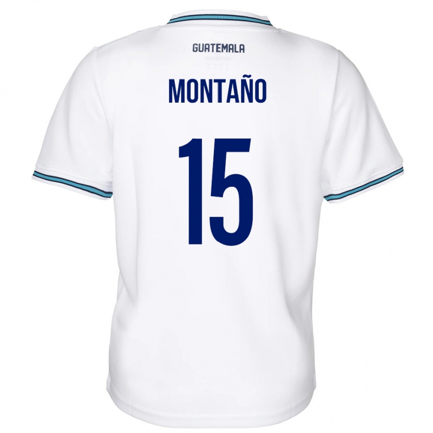 Niño Fútbol Camiseta Guatemala Figo Montaño #15 Blanco 1ª Equipación 24-26 Argentina