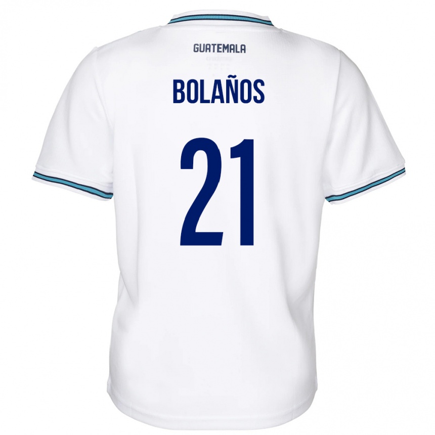 Niño Fútbol Camiseta Guatemala Diego Bolaños #21 Blanco 1ª Equipación 24-26 Argentina