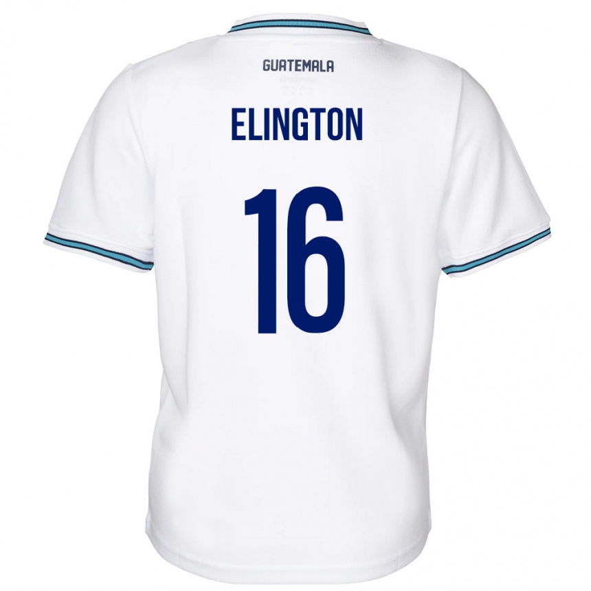 Niño Fútbol Camiseta Guatemala Elvi Elington #16 Blanco 1ª Equipación 24-26 Argentina