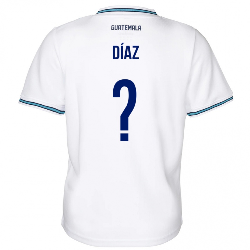 Niño Fútbol Camiseta Guatemala Hendryck Díaz #0 Blanco 1ª Equipación 24-26 Argentina