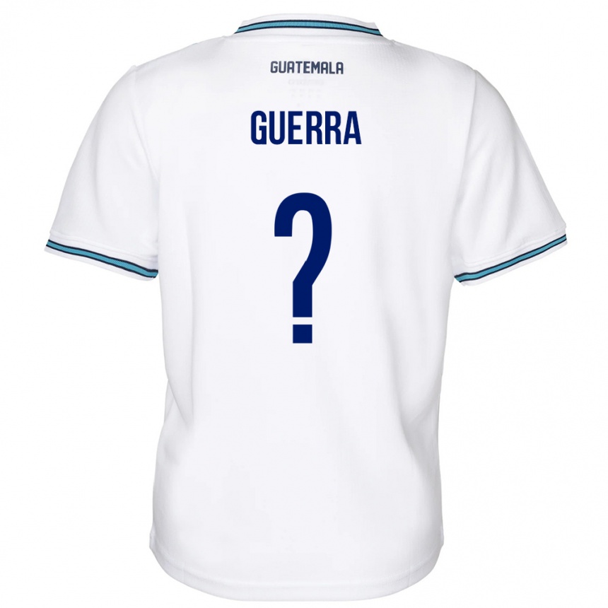 Niño Fútbol Camiseta Guatemala Decarlo Guerra #0 Blanco 1ª Equipación 24-26 Argentina