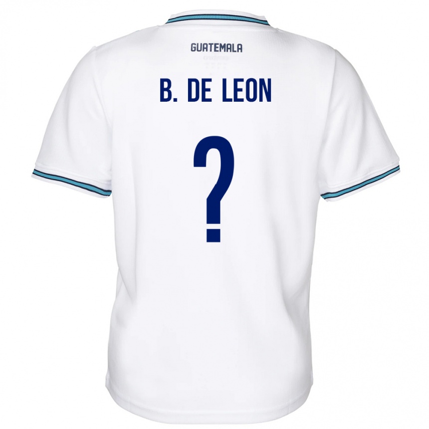 Niño Fútbol Camiseta Guatemala Brandon De Leon #0 Blanco 1ª Equipación 24-26 Argentina