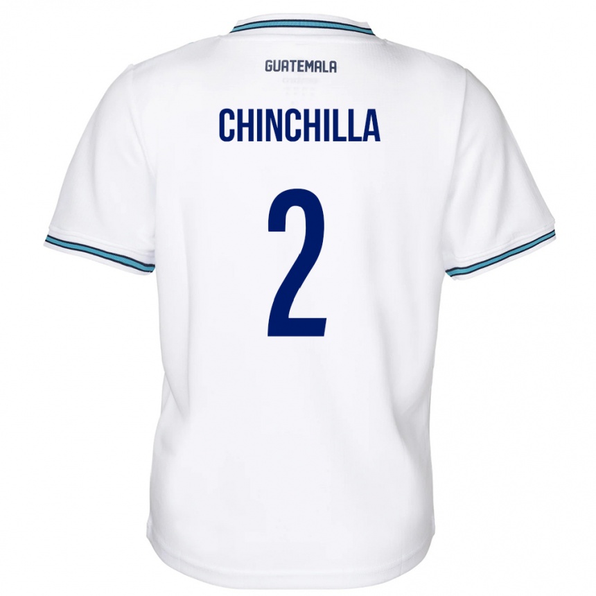 Niño Fútbol Camiseta Guatemala Nicolás Chinchilla #2 Blanco 1ª Equipación 24-26 Argentina