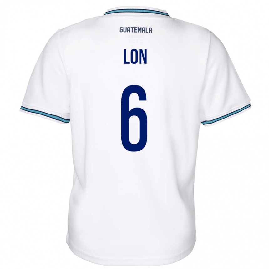 Niño Fútbol Camiseta Guatemala Ariel Lon #6 Blanco 1ª Equipación 24-26 Argentina