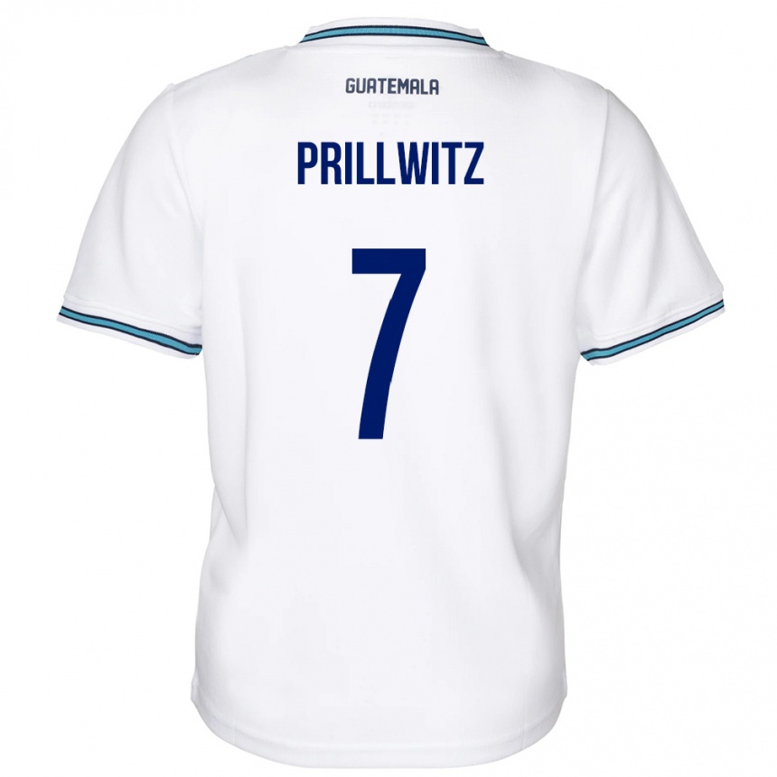 Niño Fútbol Camiseta Guatemala Héctor Prillwitz #7 Blanco 1ª Equipación 24-26 Argentina