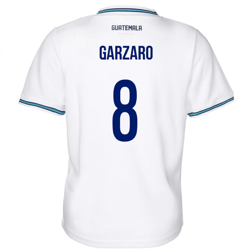 Niño Fútbol Camiseta Guatemala Santiago Garzaro #8 Blanco 1ª Equipación 24-26 Argentina