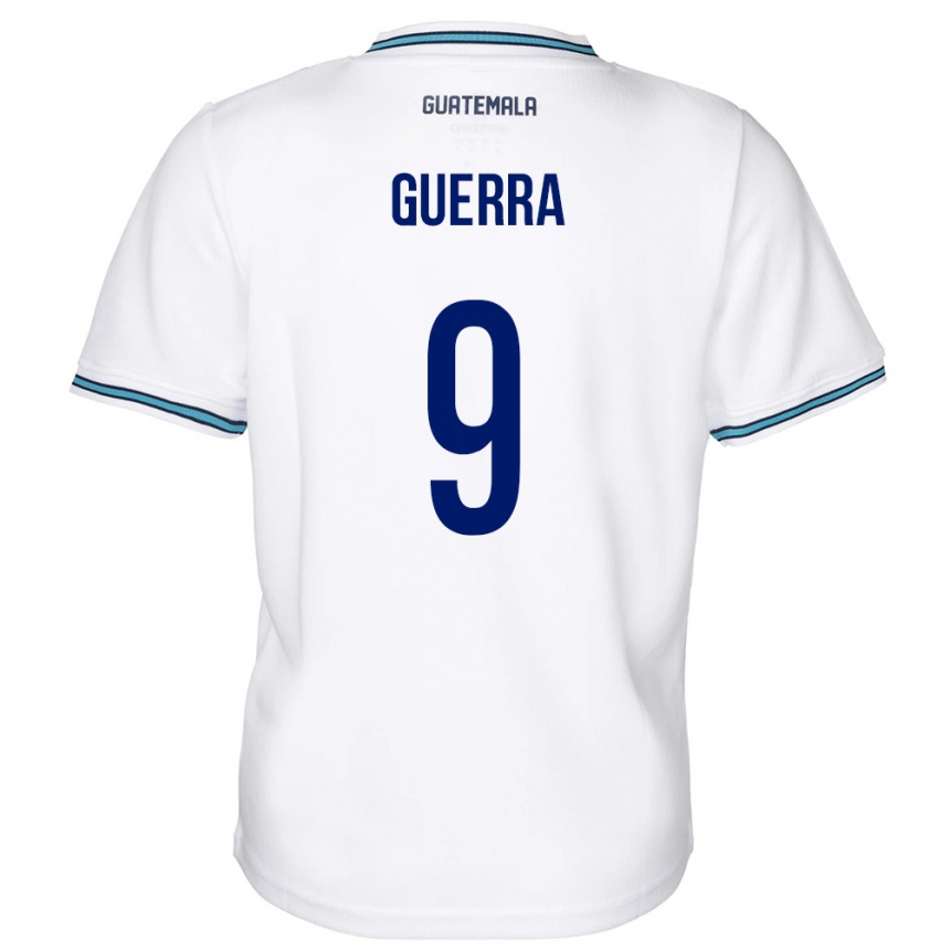 Niño Fútbol Camiseta Guatemala Oseas Guerra #9 Blanco 1ª Equipación 24-26 Argentina