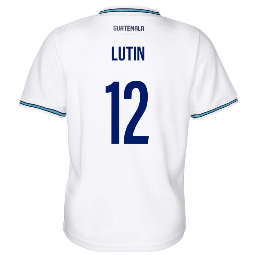 Niño Fútbol Camiseta Guatemala John Lutin #12 Blanco 1ª Equipación 24-26 Argentina