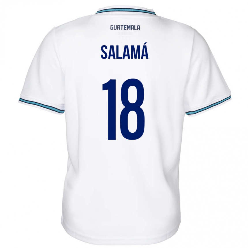 Niño Fútbol Camiseta Guatemala Anthony Salamá #18 Blanco 1ª Equipación 24-26 Argentina