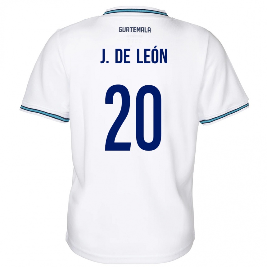 Niño Fútbol Camiseta Guatemala Jorge De León #20 Blanco 1ª Equipación 24-26 Argentina