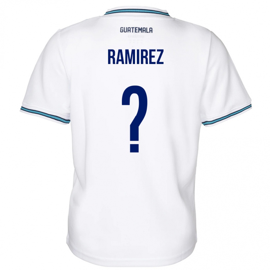 Niño Fútbol Camiseta Guatemala Nelson Ramirez #0 Blanco 1ª Equipación 24-26 Argentina