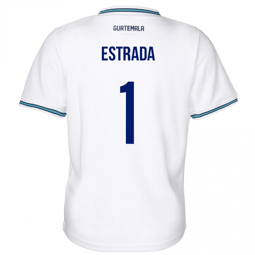 Niño Fútbol Camiseta Guatemala Alexia Estrada #1 Blanco 1ª Equipación 24-26 Argentina