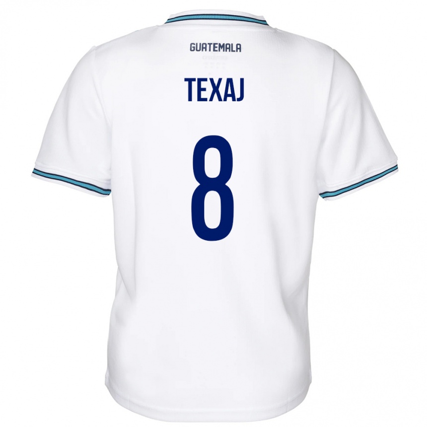 Niño Fútbol Camiseta Guatemala Elisa Texaj #8 Blanco 1ª Equipación 24-26 Argentina