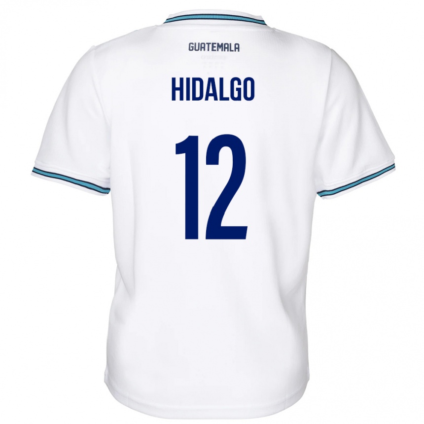 Niño Fútbol Camiseta Guatemala Angie Hidalgo #12 Blanco 1ª Equipación 24-26 Argentina