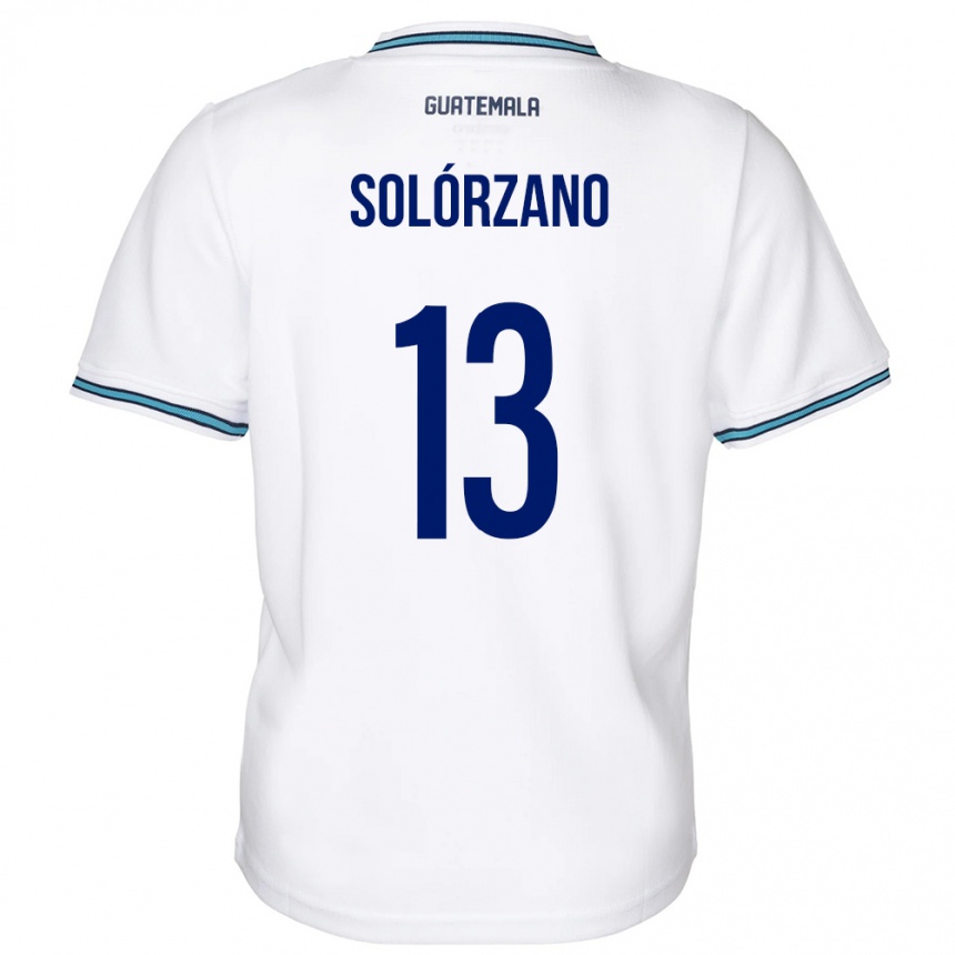 Niño Fútbol Camiseta Guatemala Aisha Solórzano #13 Blanco 1ª Equipación 24-26 Argentina