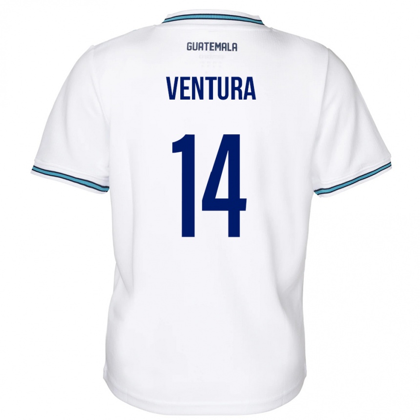 Niño Fútbol Camiseta Guatemala Madelyn Ventura #14 Blanco 1ª Equipación 24-26 Argentina