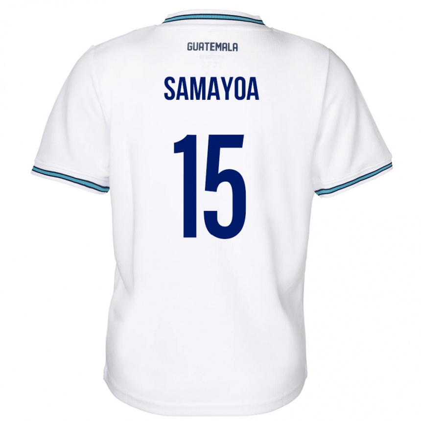 Niño Fútbol Camiseta Guatemala Giselle Samayoa #15 Blanco 1ª Equipación 24-26 Argentina