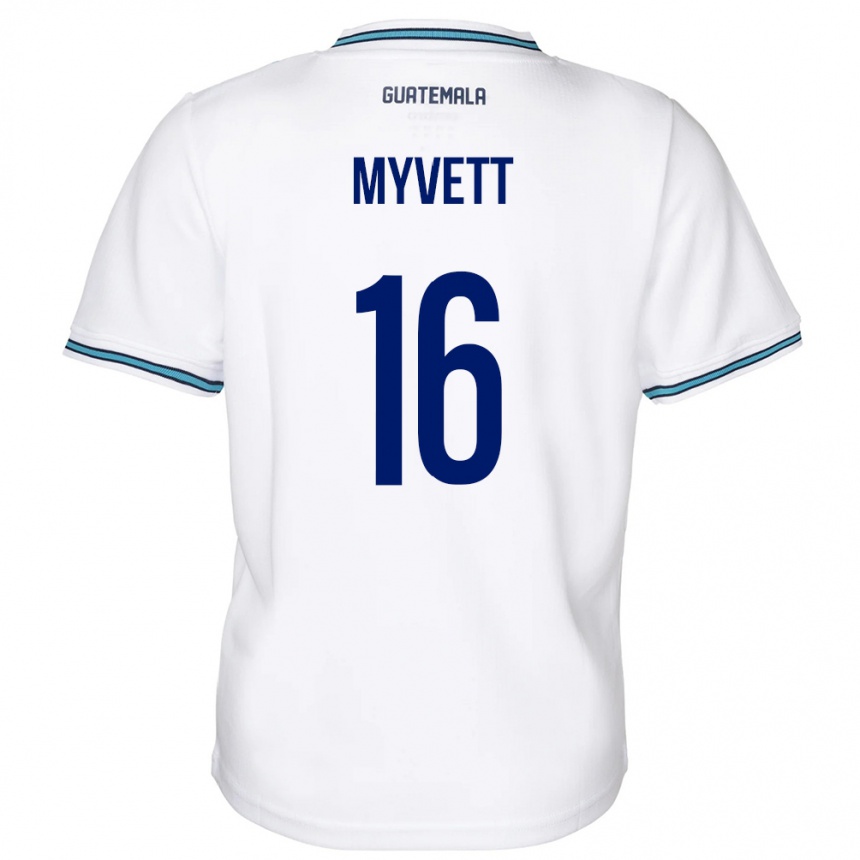 Niño Fútbol Camiseta Guatemala Jemery Myvett #16 Blanco 1ª Equipación 24-26 Argentina