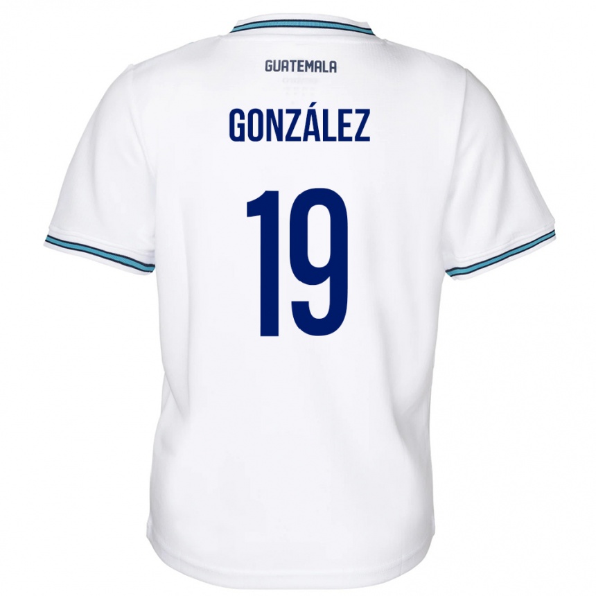 Niño Fútbol Camiseta Guatemala Karen González #19 Blanco 1ª Equipación 24-26 Argentina