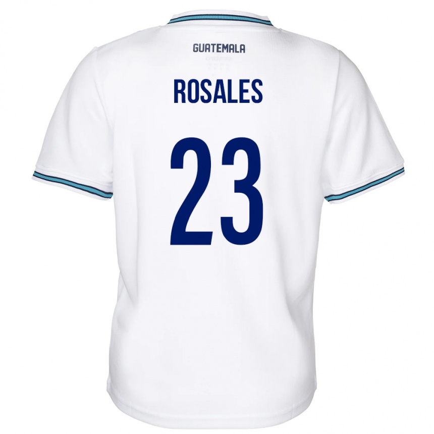 Niño Fútbol Camiseta Guatemala Yareni Rosales #23 Blanco 1ª Equipación 24-26 Argentina