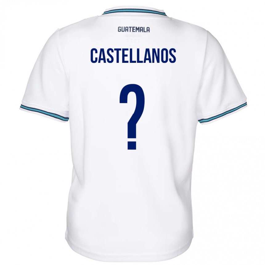 Niño Fútbol Camiseta Guatemala Jezmin Castellanos #0 Blanco 1ª Equipación 24-26 Argentina