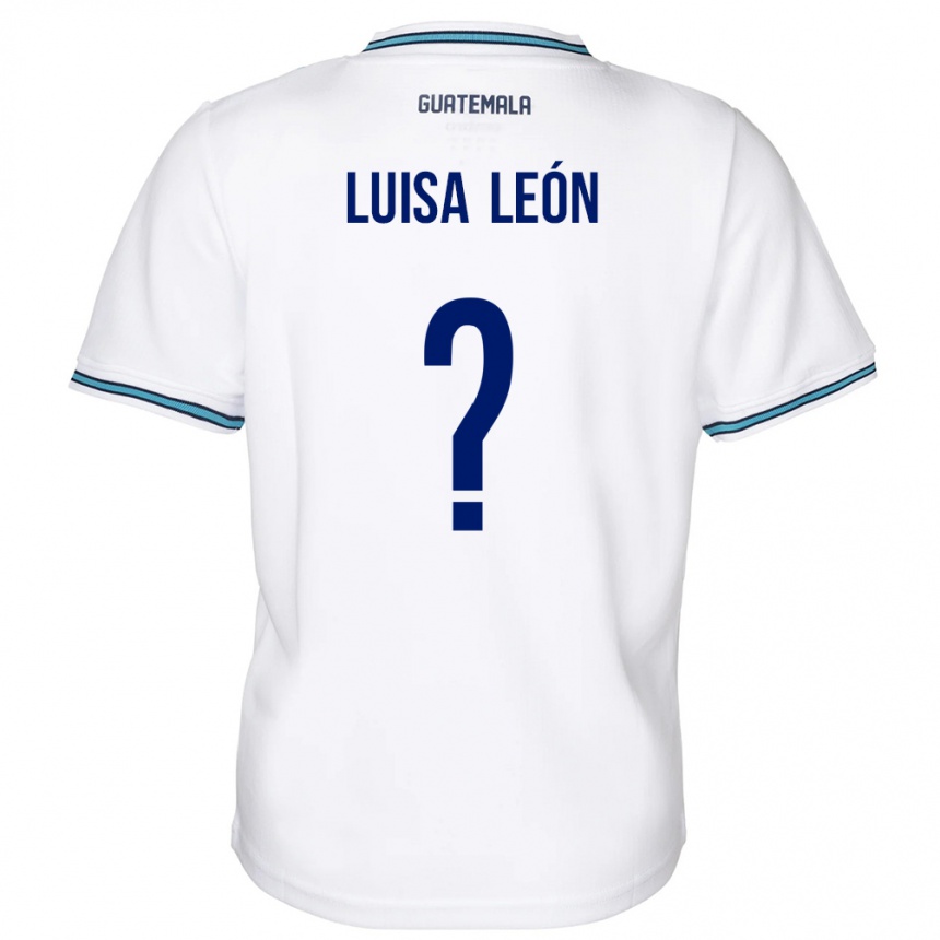 Niño Fútbol Camiseta Guatemala Luisa León #0 Blanco 1ª Equipación 24-26 Argentina