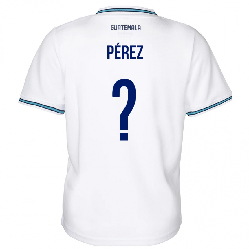 Niño Fútbol Camiseta Guatemala Mary Pérez #0 Blanco 1ª Equipación 24-26 Argentina