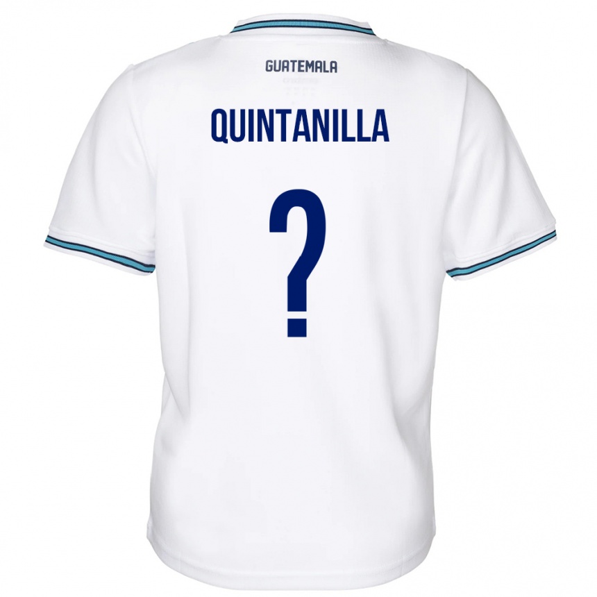 Niño Fútbol Camiseta Guatemala Anayelli Quintanilla #0 Blanco 1ª Equipación 24-26 Argentina