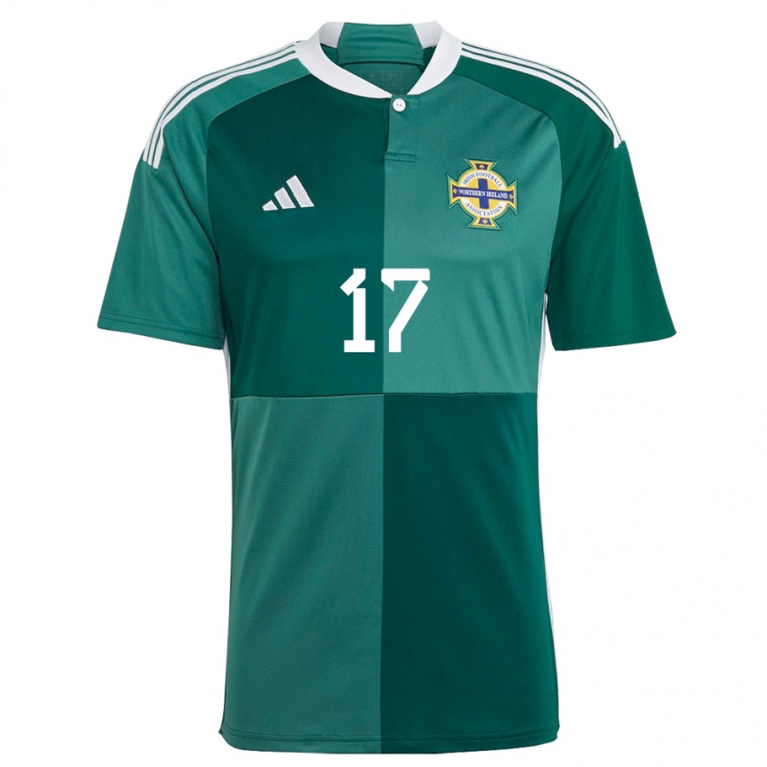 Niño Fútbol Camiseta Irlanda Del Norte Alex Watson #17 Verde 1ª Equipación 24-26 Argentina