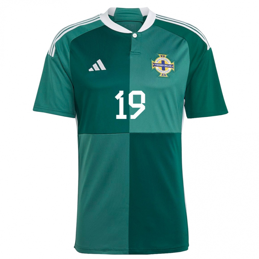 Niño Fútbol Camiseta Irlanda Del Norte Shea Charles #19 Verde 1ª Equipación 24-26 Argentina