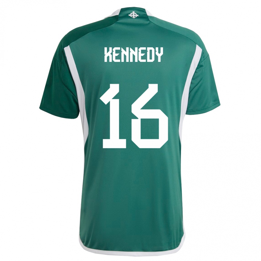 Niño Fútbol Camiseta Irlanda Del Norte Matty Kennedy #16 Verde 1ª Equipación 24-26 Argentina