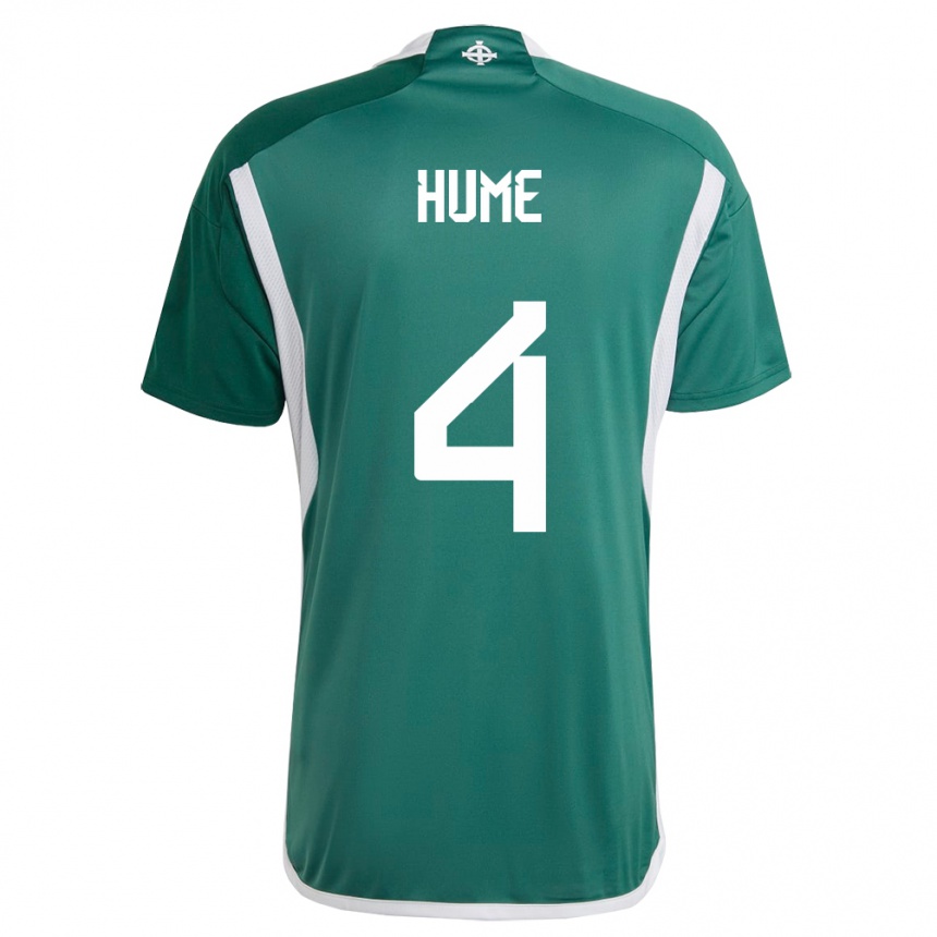 Niño Fútbol Camiseta Irlanda Del Norte Trai Hume #4 Verde 1ª Equipación 24-26 Argentina