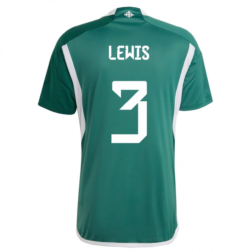 Niño Fútbol Camiseta Irlanda Del Norte Jamal Lewis #3 Verde 1ª Equipación 24-26 Argentina