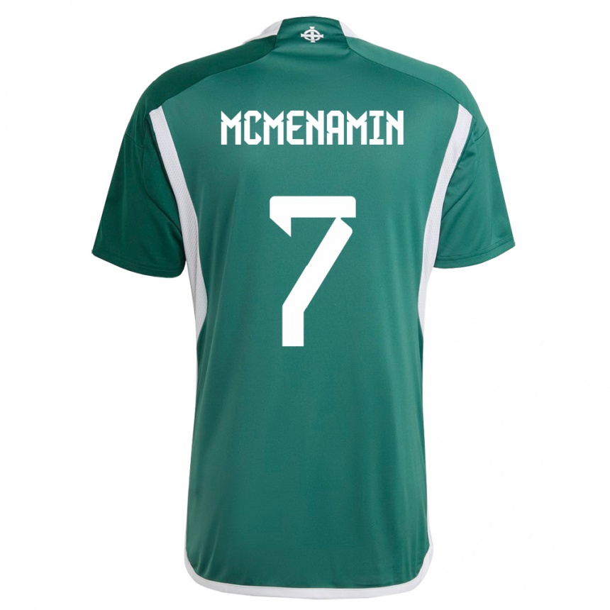 Niño Fútbol Camiseta Irlanda Del Norte Conor Mcmenamin #7 Verde 1ª Equipación 24-26 Argentina